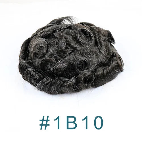 Lace Front Q6 Breathable Bleach Knots Natural Hairline Human Hair Men's Toupee Prosthesis Men Wig Capillary Hairloss Solution
