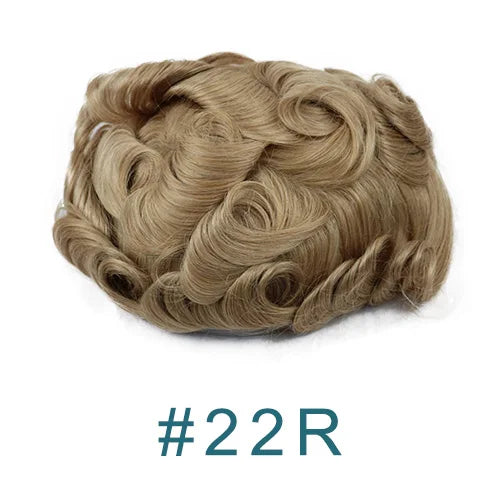 Lace Front Q6 Breathable Bleach Knots Natural Hairline Human Hair Men's Toupee Prosthesis Men Wig Capillary Hairloss Solution