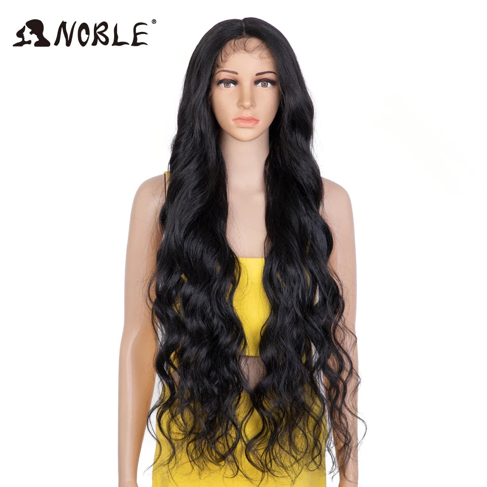 Noble Lace Wig Synthetic Wigs For Women 36Inch Lace Wig Wavy Wig Natural Hair Synthetic Wig Cosplay Synthetic Lace Front Wig