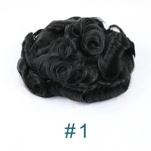 Lace Front Q6 Breathable Bleach Knots Natural Hairline Human Hair Men's Toupee Prosthesis Men Wig Capillary Hairloss Solution