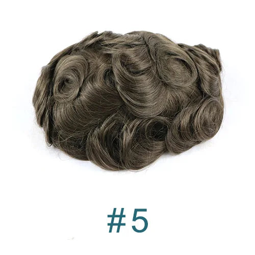 Lace Front Q6 Breathable Bleach Knots Natural Hairline Human Hair Men's Toupee Prosthesis Men Wig Capillary Hairloss Solution
