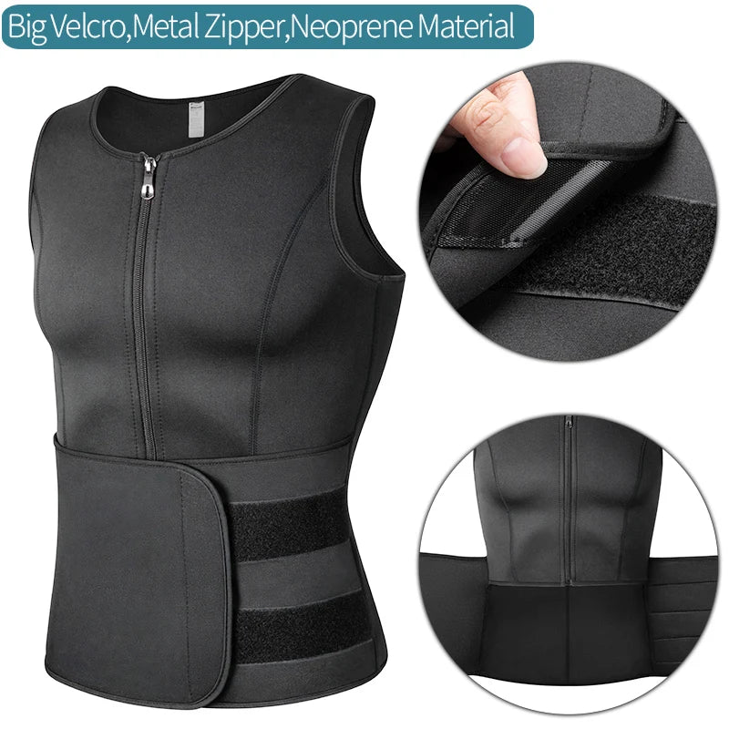 Gilet de sudation pour homme, corset de fitness, amincissant, sculptant le ventre, réduisant les graisses, ceinture amincissante