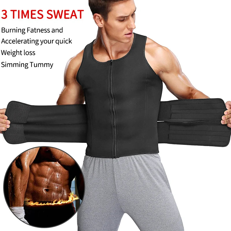 Gilet de sudation pour homme, corset de fitness, amincissant, sculptant le ventre, réduisant les graisses, ceinture amincissante