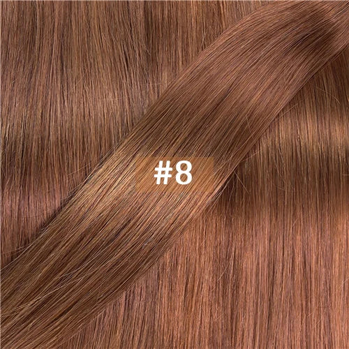 Straight I Tip Hair Extensions Natural Real Human Fusion Hair Extensions 50pcs/ Set Keratin Capsule Brown Blonde Color 12-26inch