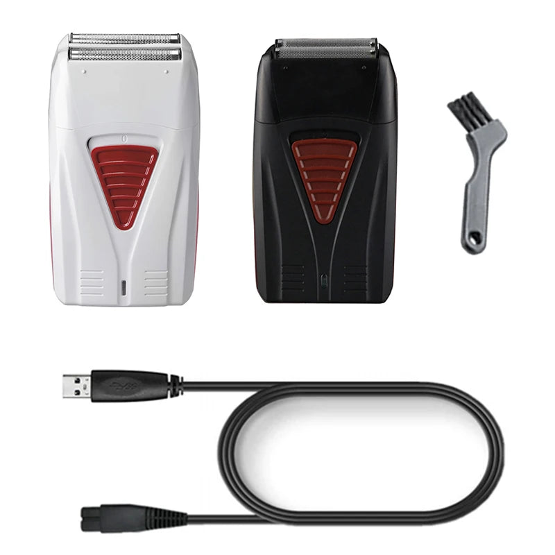 Rasoir électrique rechargeable pour hommes – Rasoir pour le visage, la barbe et la tête chauve