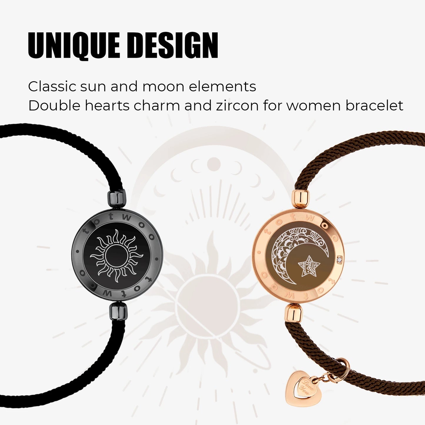 totwoo Smart Bracelet – Waterproof Bluetooth Bracelet for Lovers (iOS & Android Compatible)