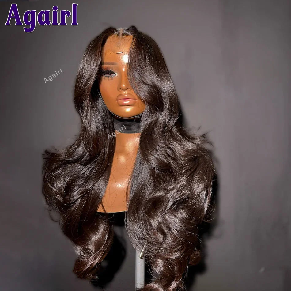 36Inch Ginger Brown Transparent 13x4 13x6 Lace Front Body Wave Wig PrePlucked Brazilian Remy Colored Human Hair Lace Frontal Wig