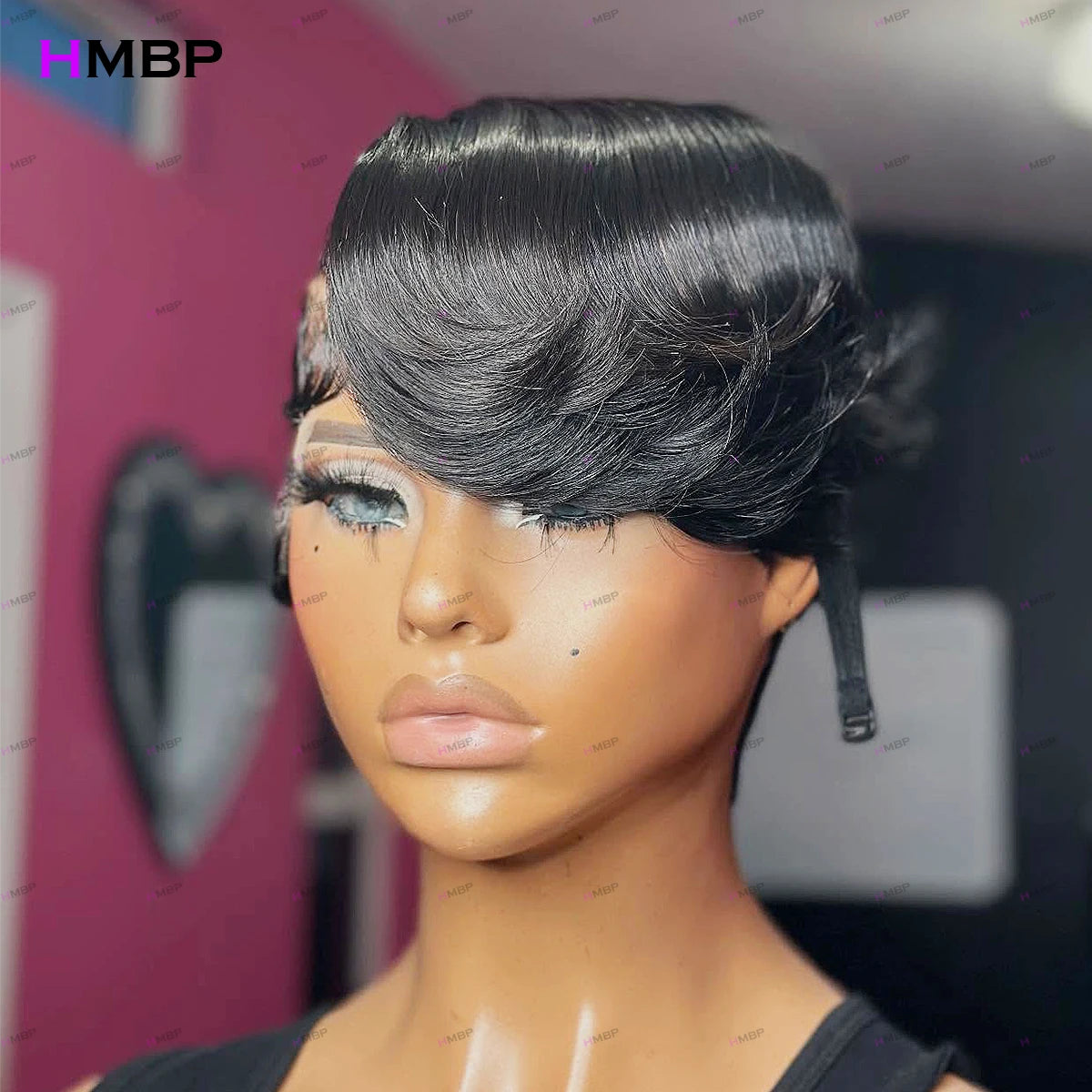 Glueless Lace Front Wig Human Hair Wear And Go Straight Bob Super Double Drawn 13×6 HD Lace Front Wig Pre Plucked Hair For Woman