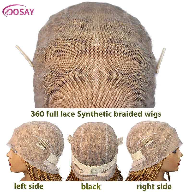 36" Butterfly Synthetic Wig #27 Honey Blonde Braided Full Lace Wigs Jungle Braiding Hair Burgundy Goddess Locs Box Braids Wig