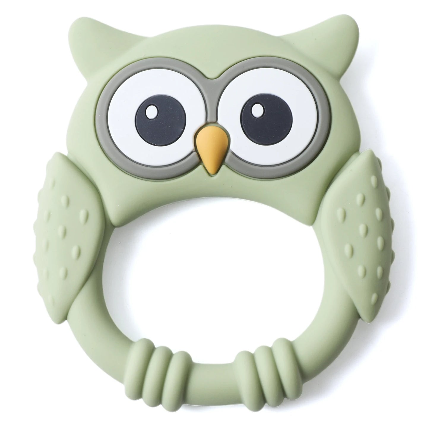 Cartoon Owl Silicone Teether – Food-Grade Soothing Toy for Babies