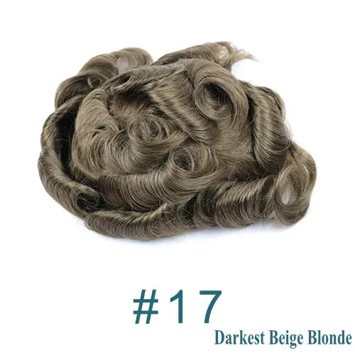 Lace Front Q6 Breathable Bleach Knots Natural Hairline Human Hair Men's Toupee Prosthesis Men Wig Capillary Hairloss Solution