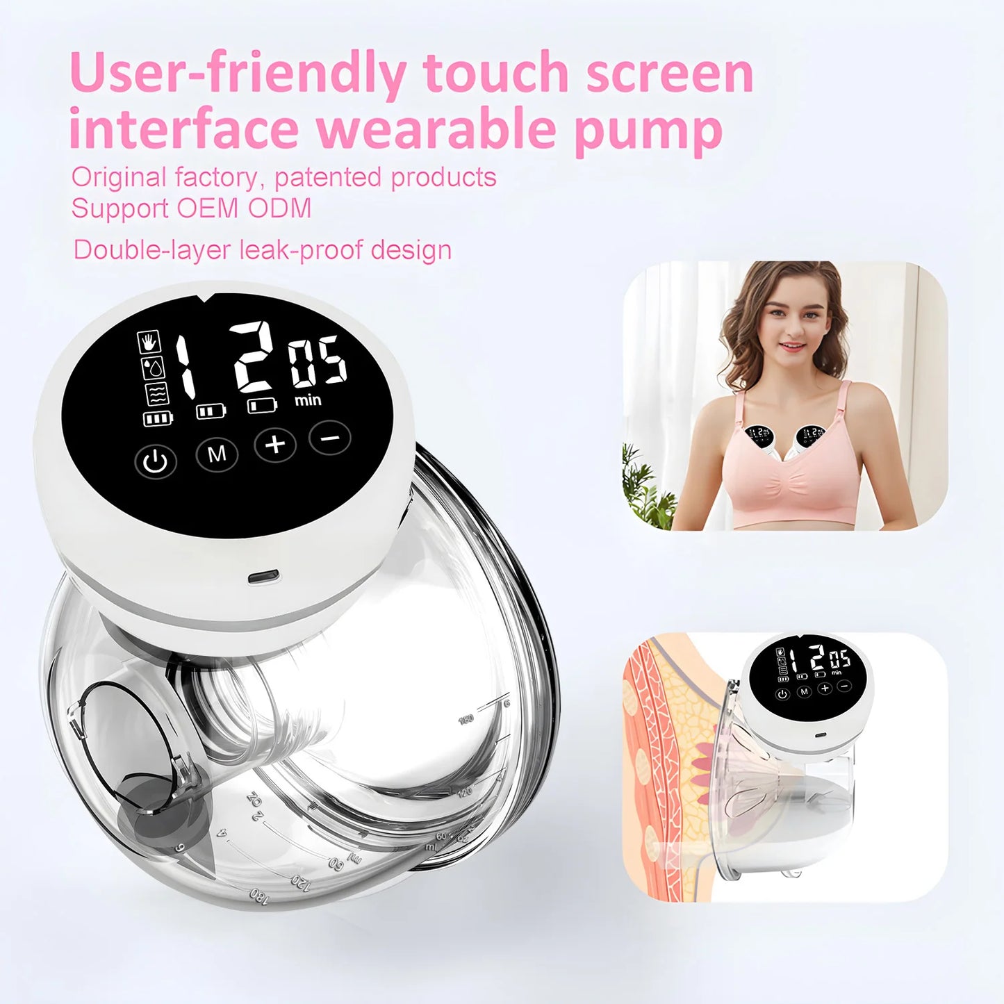 Fireurus Smart Electric Breast Pump – Hands-Free, Wearable & Silent Milk Extractor