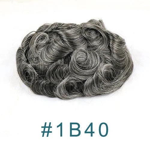 Lace Front Q6 Breathable Bleach Knots Natural Hairline Human Hair Men's Toupee Prosthesis Men Wig Capillary Hairloss Solution