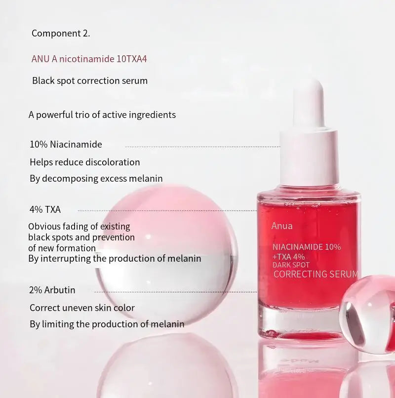 Anua Heart Leaf 77% tonique niacinamide 10% + txa 4% essence Heart Leaf huile nettoyante bouleau lotion ensemble coréen