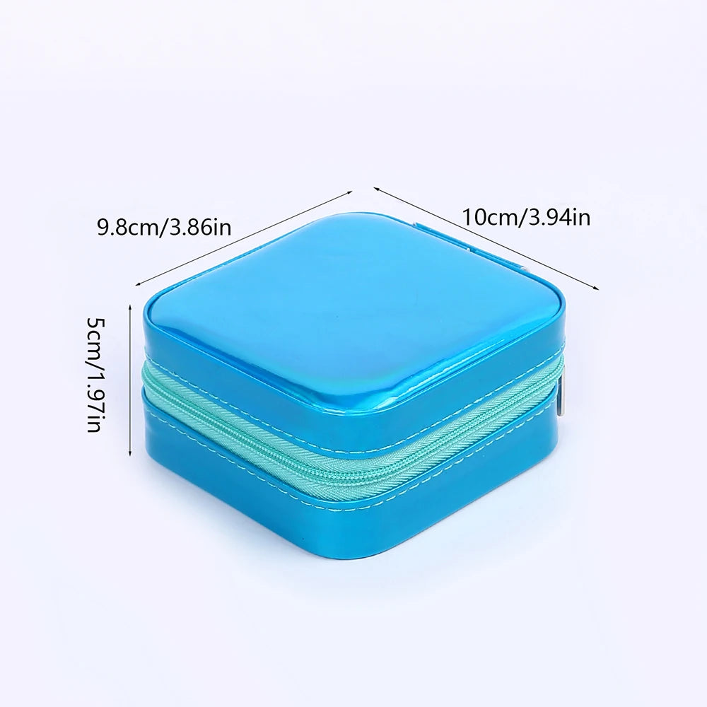 Jewelry Case Box Portable Small Travel Jewelry Organizer Necklace Earring Ring Storage Display Gift Box Travel Essentials