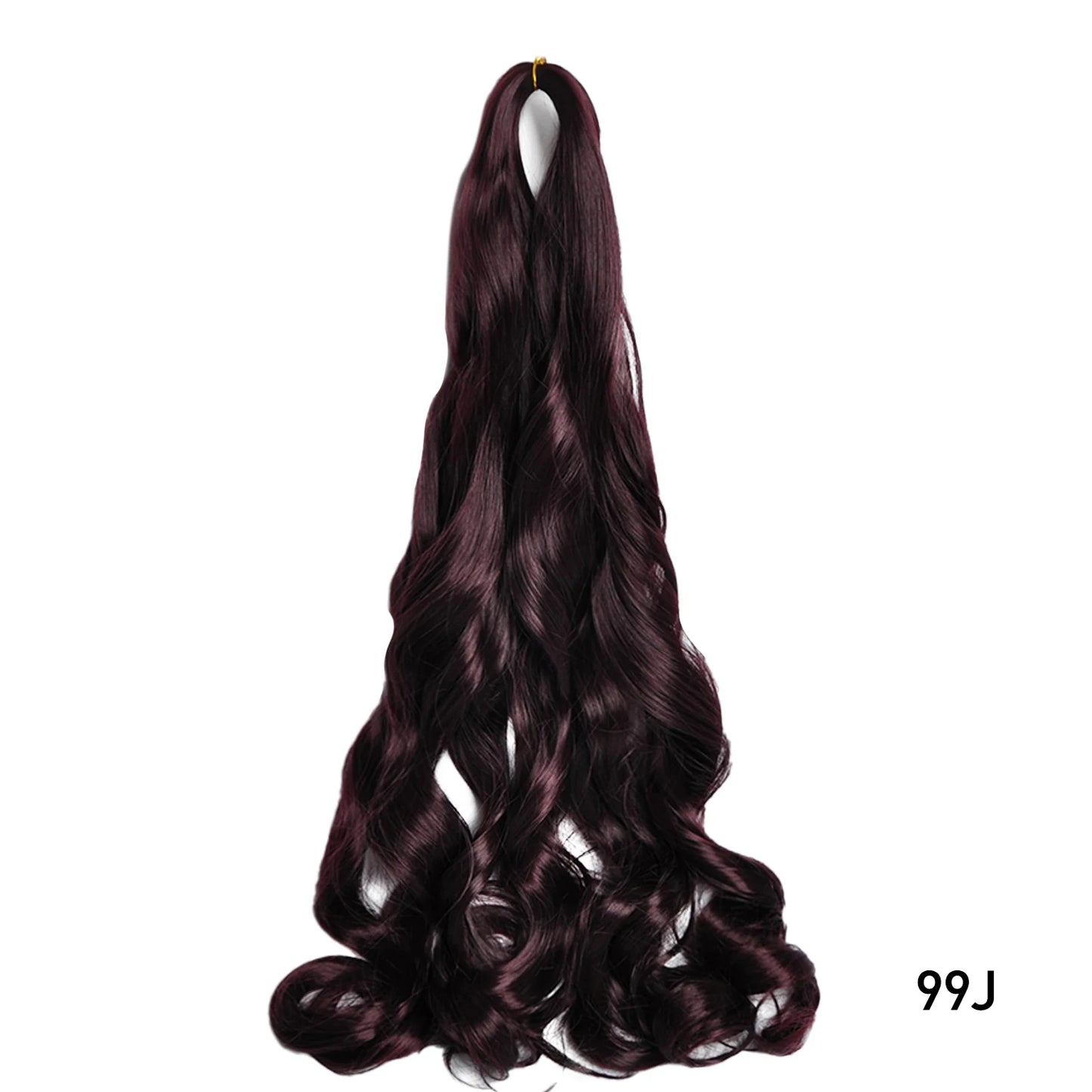 French Curls Braiding Hair 24Inch Synthetic Spiral Curls Braids Hair Extensions For Women Pre Stretched Loose Wave Braiding Hair