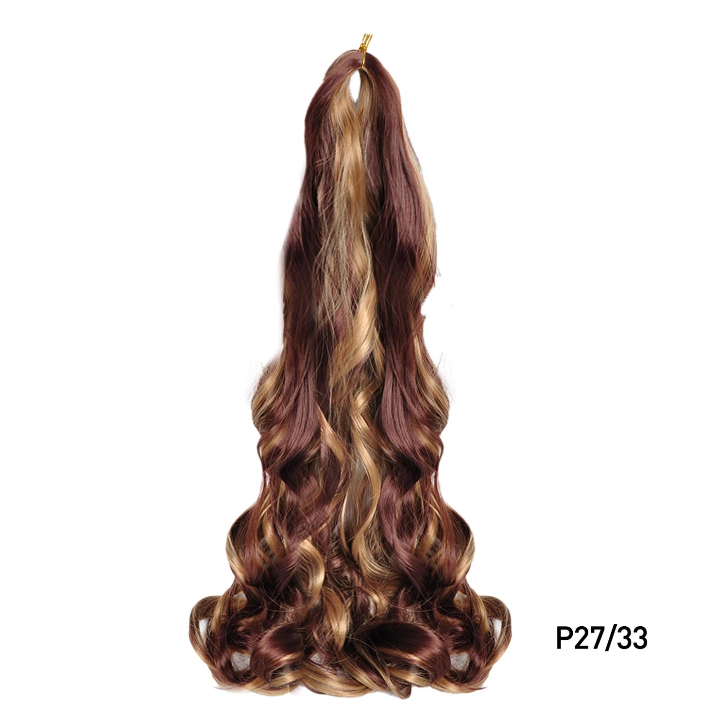 French Curls Braiding Hair 24Inch Synthetic Spiral Curls Braids Hair Extensions For Women Pre Stretched Loose Wave Braiding Hair