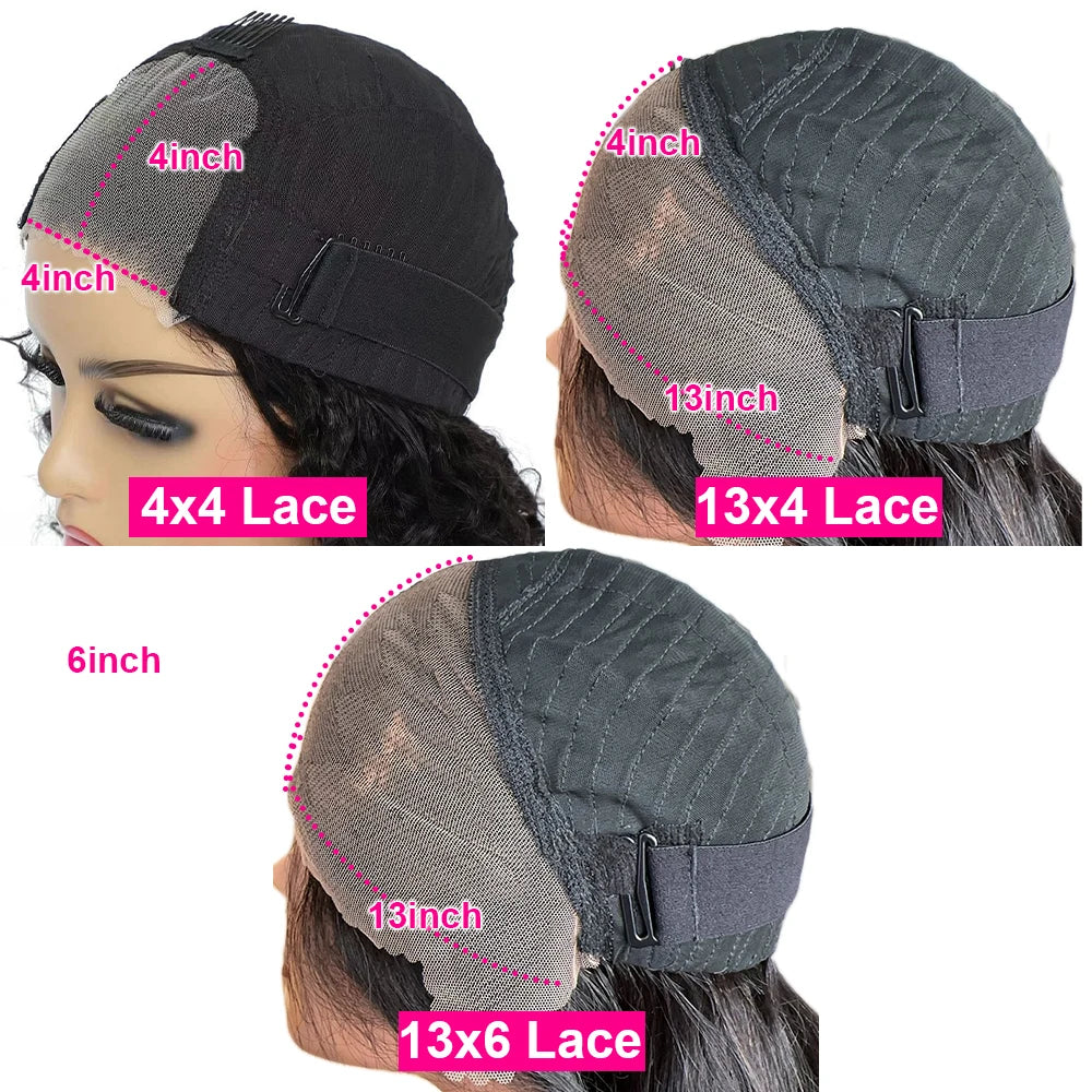 Glueless Lace Front Wig Human Hair Wear And Go Straight Bob Super Double Drawn 13×6 HD Lace Front Wig Pre Plucked Hair For Woman