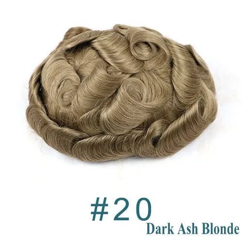 Lace Front Q6 Breathable Bleach Knots Natural Hairline Human Hair Men's Toupee Prosthesis Men Wig Capillary Hairloss Solution