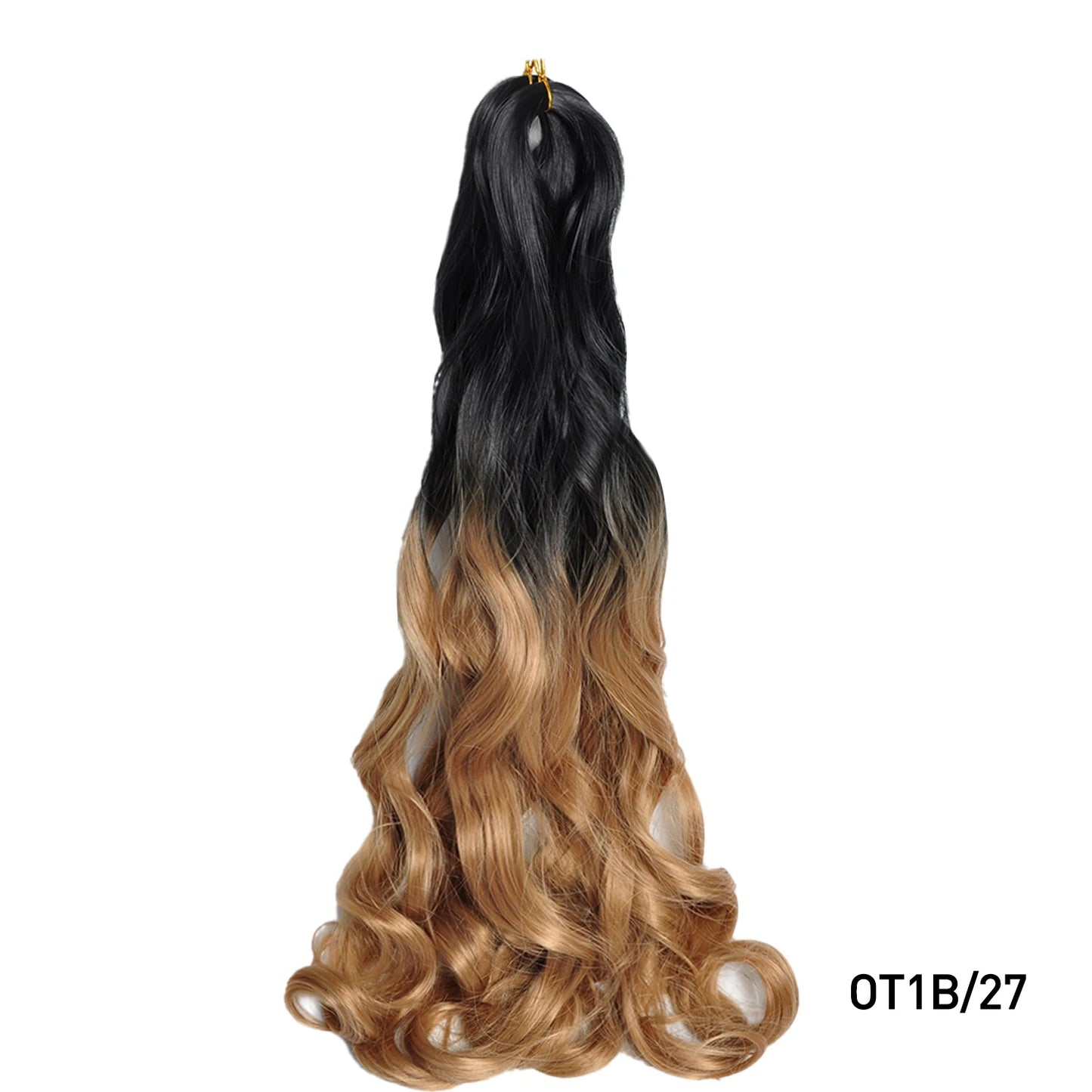 French Curls Braiding Hair 24Inch Synthetic Spiral Curls Braids Hair Extensions For Women Pre Stretched Loose Wave Braiding Hair
