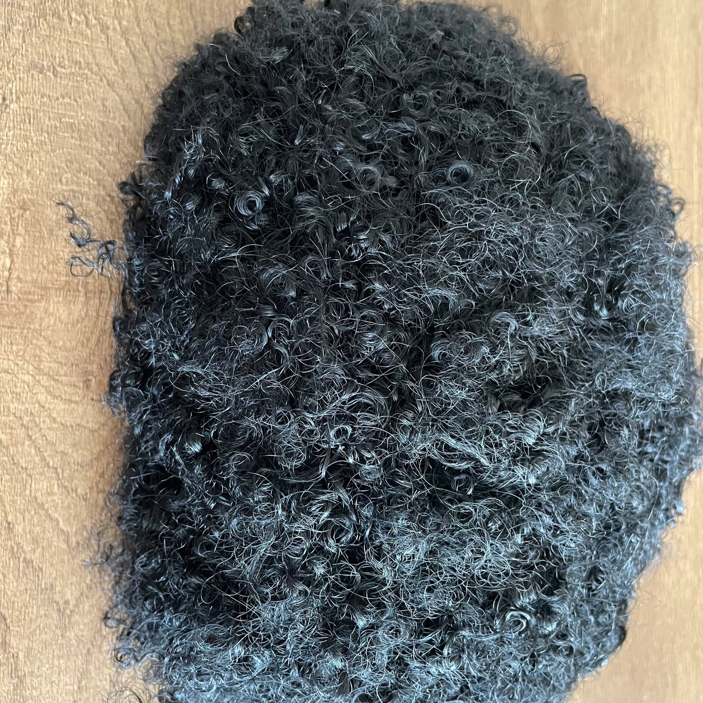 8mm Afro Man Toupee 100% Human Hair System Kinky Curly Weave Unit Toupets for Men Breathable Mono Lace&NPU Capillary Prosthesis