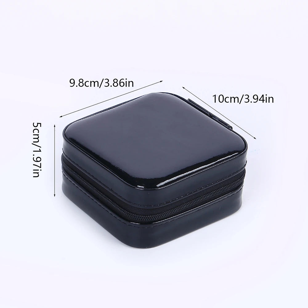 Jewelry Case Box Portable Small Travel Jewelry Organizer Necklace Earring Ring Storage Display Gift Box Travel Essentials