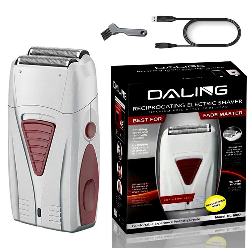 Rasoir électrique rechargeable pour hommes – Rasoir pour le visage, la barbe et la tête chauve