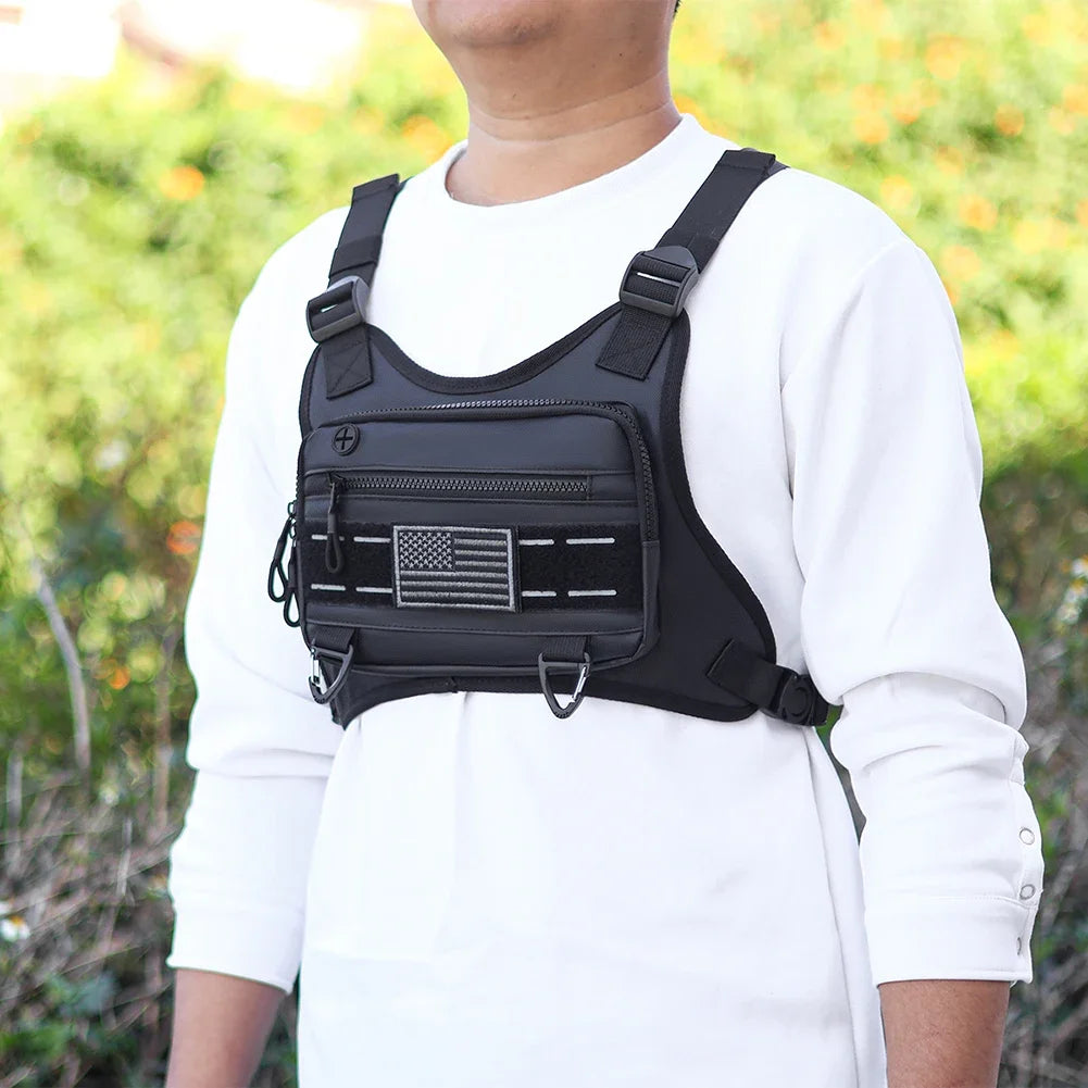KOGER Sports Chest Bag – Lightweight, Water-Resistant Running Vest & Tactical Front Pack