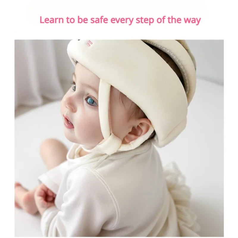 Baby Safety Helmet – Soft Cotton Head Protector for Crawling & Walking