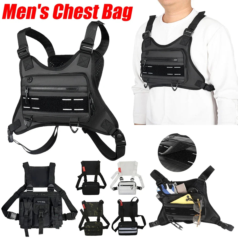 KOGER Sports Chest Bag – Lightweight, Water-Resistant Running Vest & Tactical Front Pack