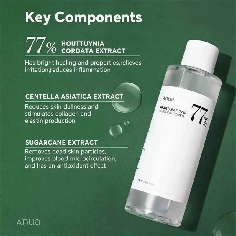 Anua Heart Leaf 77% tonique niacinamide 10% + txa 4% essence Heart Leaf huile nettoyante bouleau lotion ensemble coréen