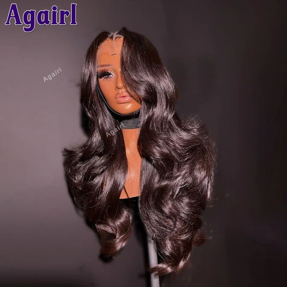 36Inch Ginger Brown Transparent 13x4 13x6 Lace Front Body Wave Wig PrePlucked Brazilian Remy Colored Human Hair Lace Frontal Wig