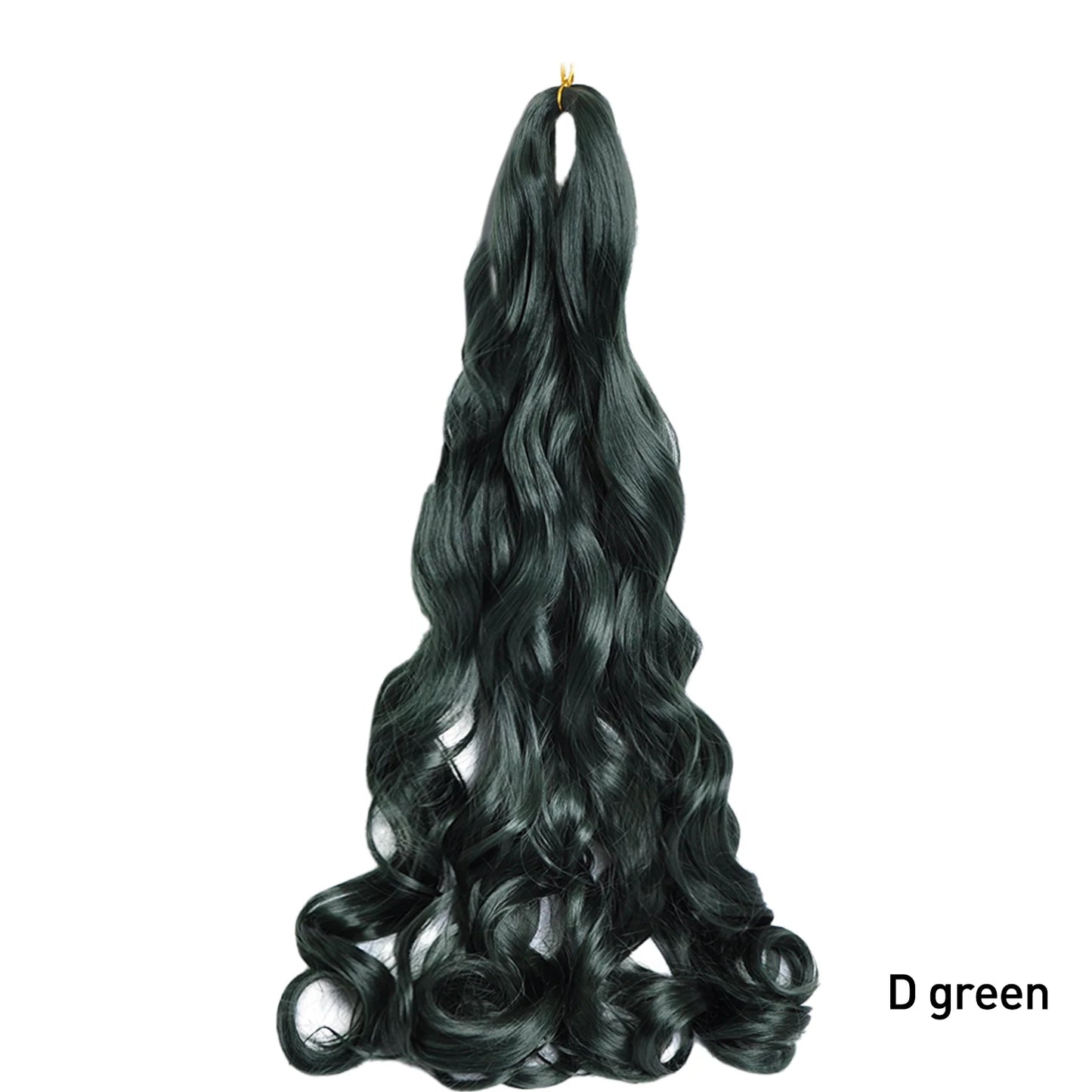 French Curls Braiding Hair 24Inch Synthetic Spiral Curls Braids Hair Extensions For Women Pre Stretched Loose Wave Braiding Hair
