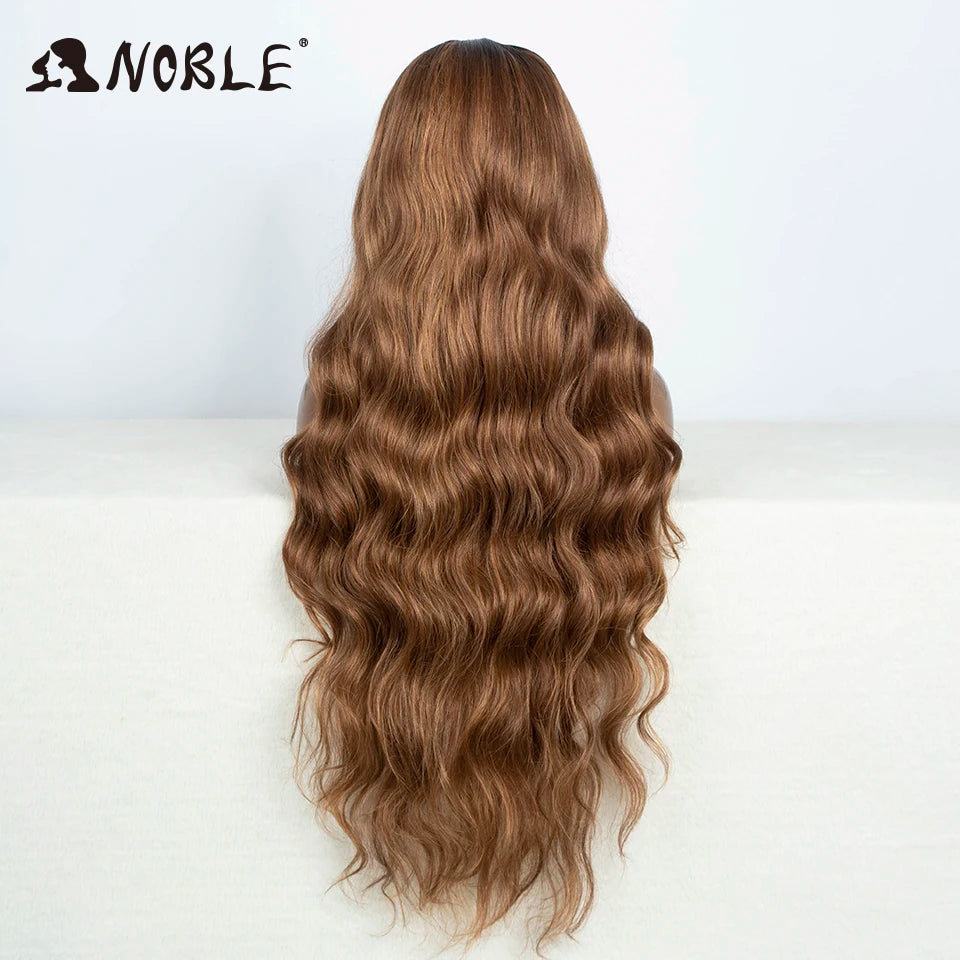 Noble Lace Wig Synthetic Wigs For Women 36Inch Lace Wig Wavy Wig Natural Hair Synthetic Wig Cosplay Synthetic Lace Front Wig