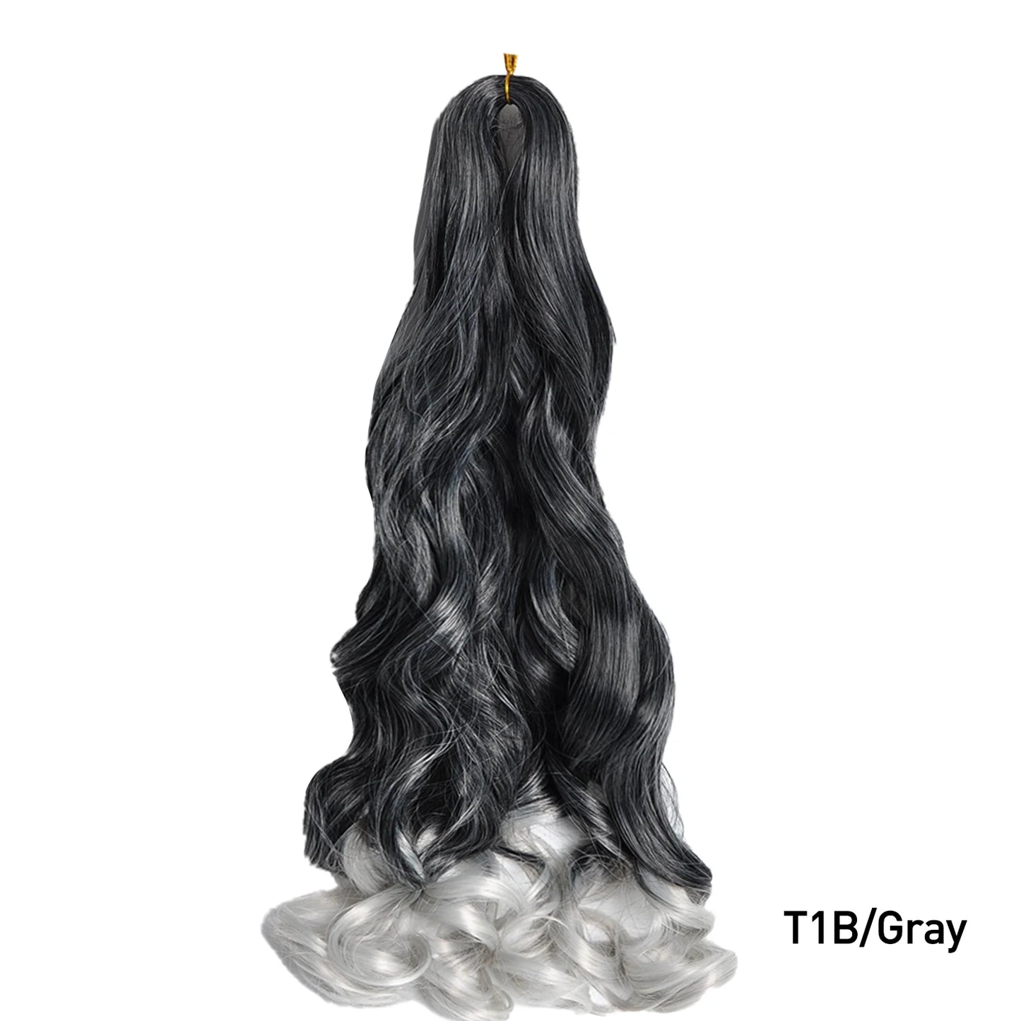 French Curls Braiding Hair 24Inch Synthetic Spiral Curls Braids Hair Extensions For Women Pre Stretched Loose Wave Braiding Hair