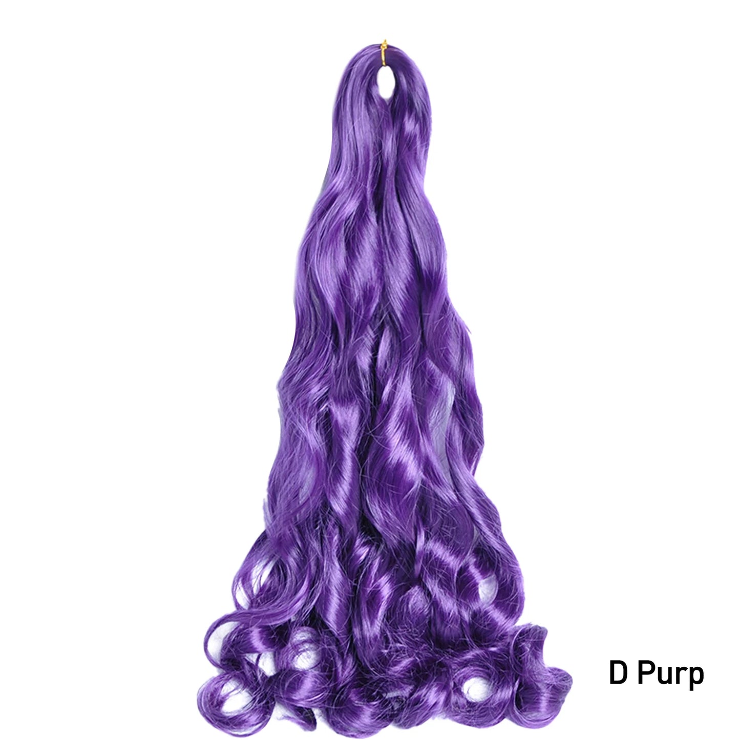 French Curls Braiding Hair 24Inch Synthetic Spiral Curls Braids Hair Extensions For Women Pre Stretched Loose Wave Braiding Hair
