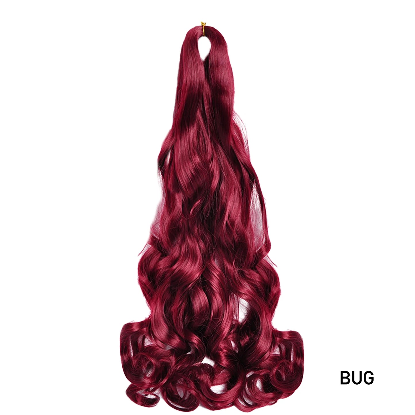 French Curls Braiding Hair 24Inch Synthetic Spiral Curls Braids Hair Extensions For Women Pre Stretched Loose Wave Braiding Hair