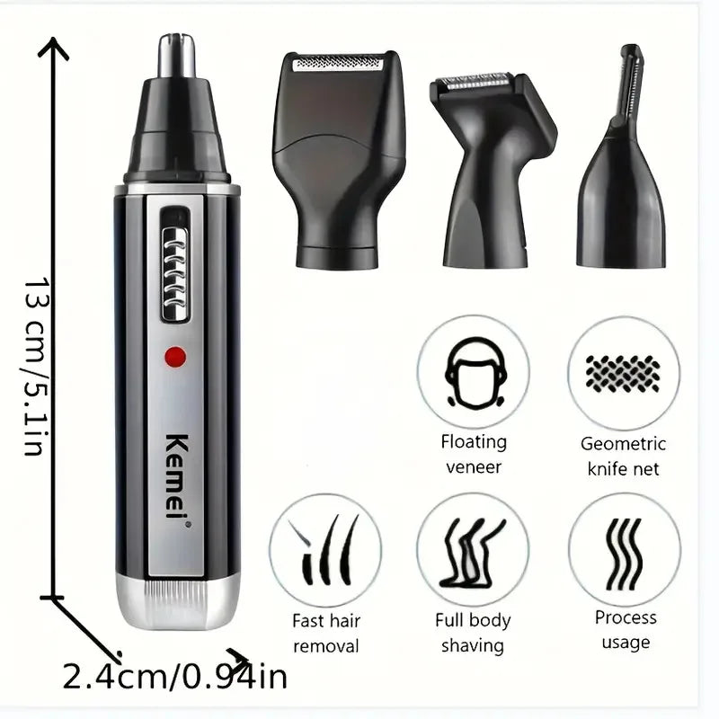 Kemei 4-in-1 Akku-Trimmer – Präzisionspflege für Männer