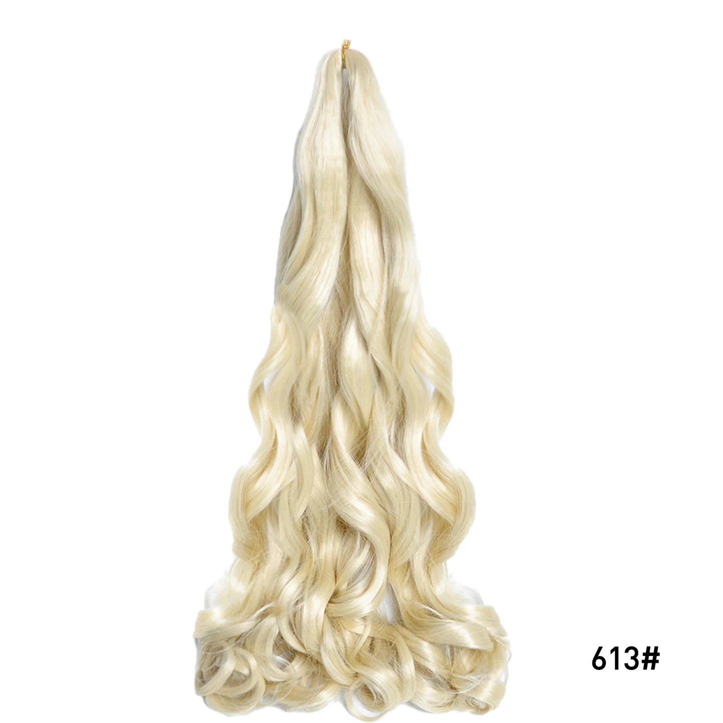French Curls Braiding Hair 24Inch Synthetic Spiral Curls Braids Hair Extensions For Women Pre Stretched Loose Wave Braiding Hair