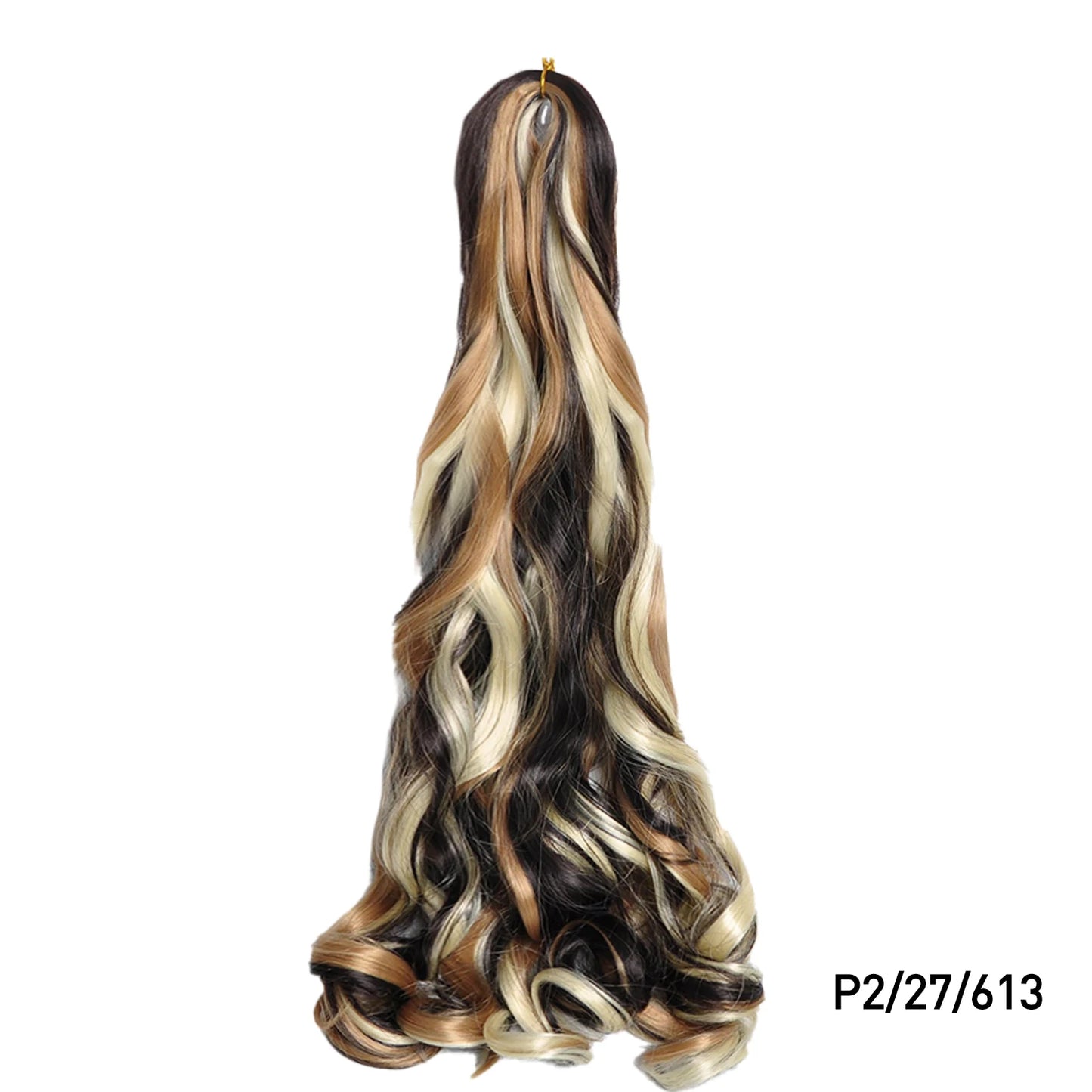 French Curls Braiding Hair 24Inch Synthetic Spiral Curls Braids Hair Extensions For Women Pre Stretched Loose Wave Braiding Hair