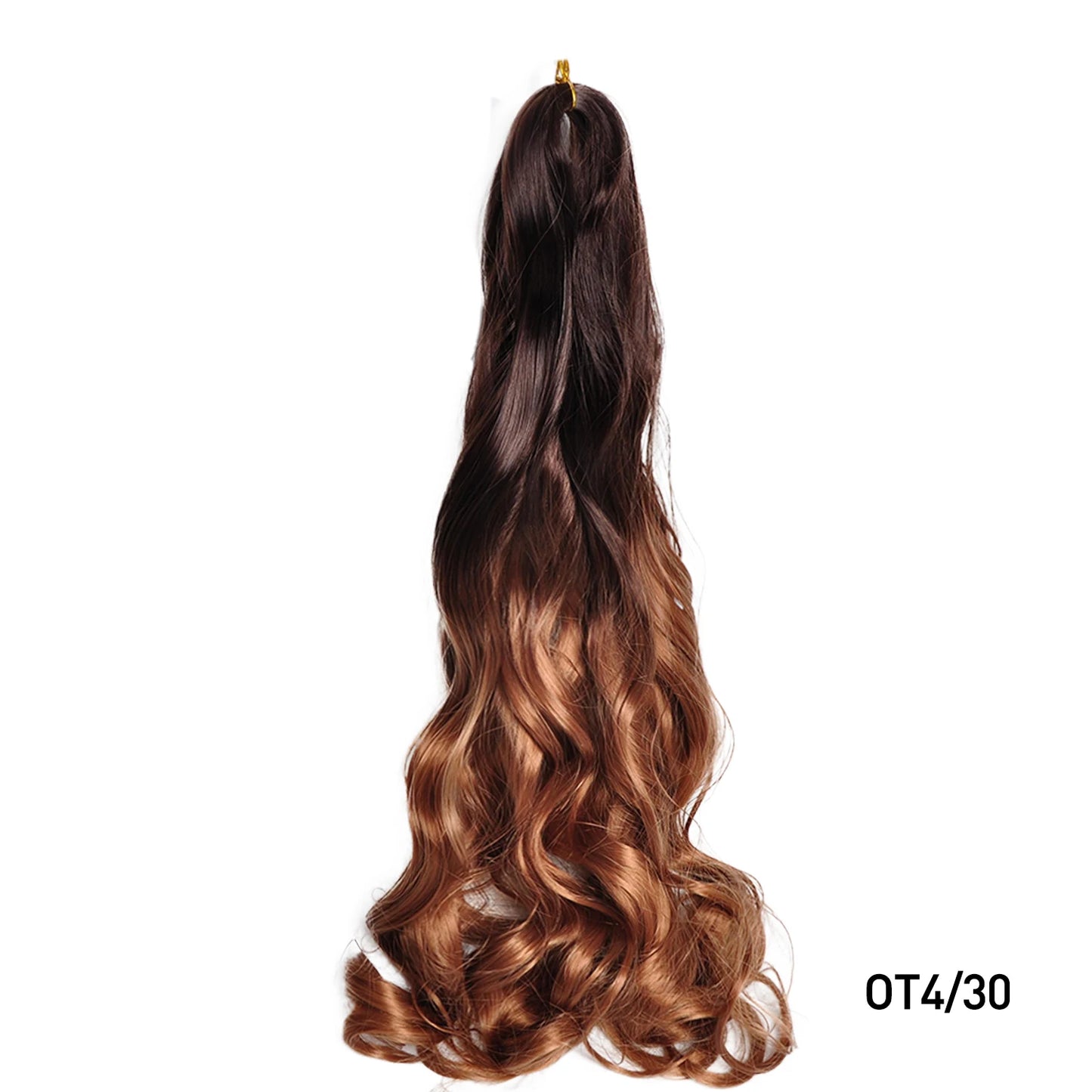 French Curls Braiding Hair 24Inch Synthetic Spiral Curls Braids Hair Extensions For Women Pre Stretched Loose Wave Braiding Hair