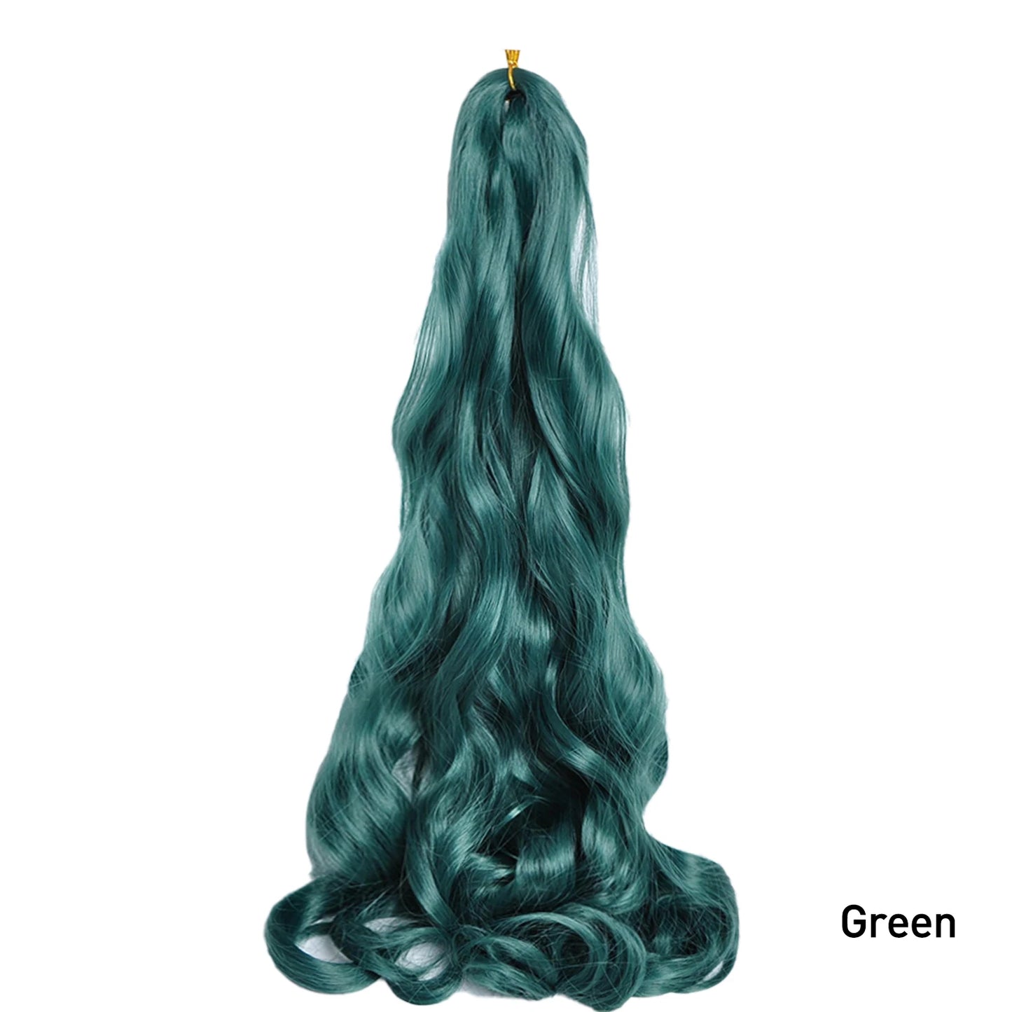 French Curls Braiding Hair 24Inch Synthetic Spiral Curls Braids Hair Extensions For Women Pre Stretched Loose Wave Braiding Hair