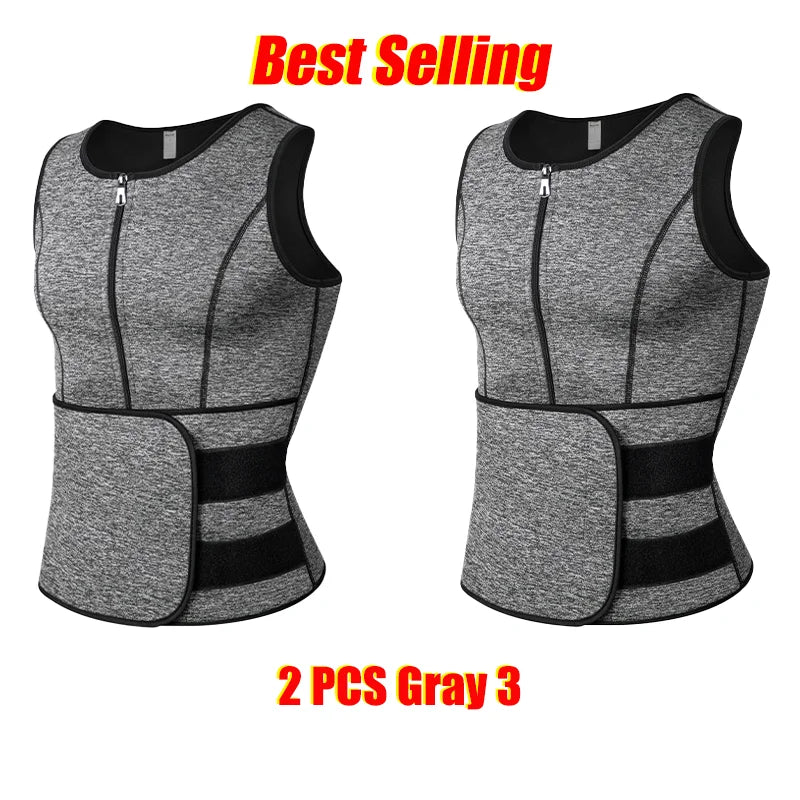 Gilet de sudation pour homme, corset de fitness, amincissant, sculptant le ventre, réduisant les graisses, ceinture amincissante