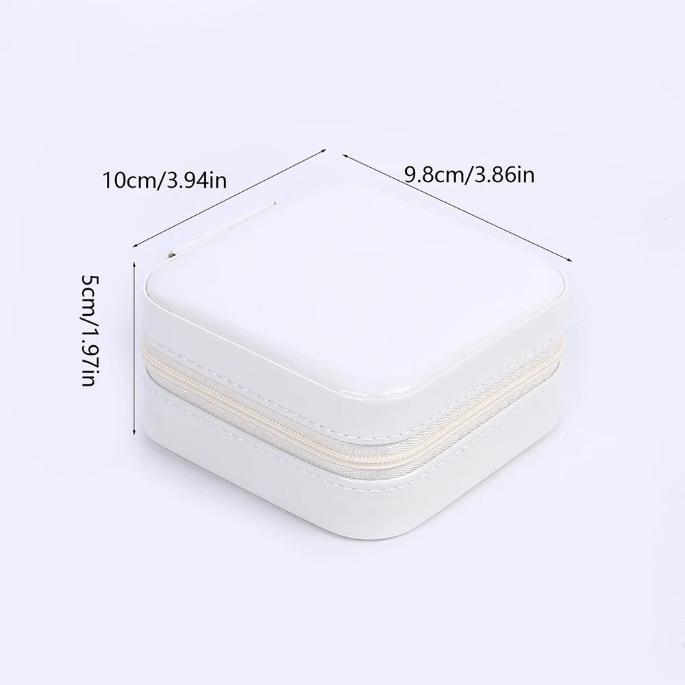 Jewelry Case Box Portable Small Travel Jewelry Organizer Necklace Earring Ring Storage Display Gift Box Travel Essentials