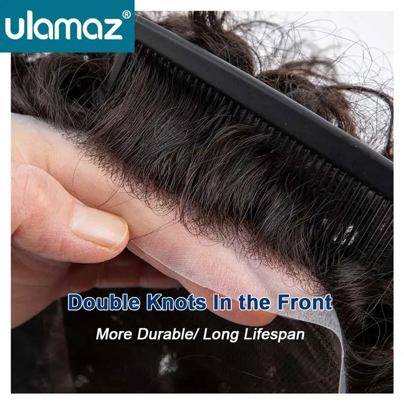 Lace Pu Toupee Hair Men Cury Wigs Human Hair Men's Lace Australia Male Hair Prosthesis Natural Man Wig Hair System Wig For Men