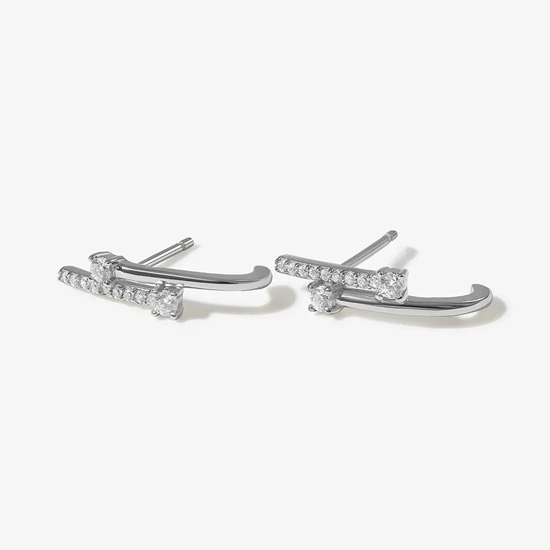 Crmya Classic Earrings for Women Zirconia Gold-plated Ear Cuff Stud Hoop Earrings Women Party Jewelry Accessories Wholesale