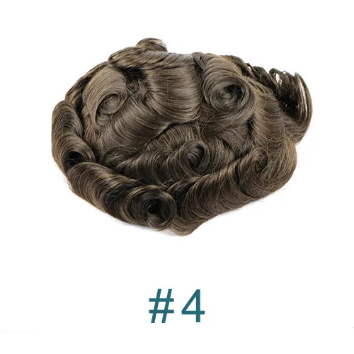 Lace Front Q6 Breathable Bleach Knots Natural Hairline Human Hair Men's Toupee Prosthesis Men Wig Capillary Hairloss Solution