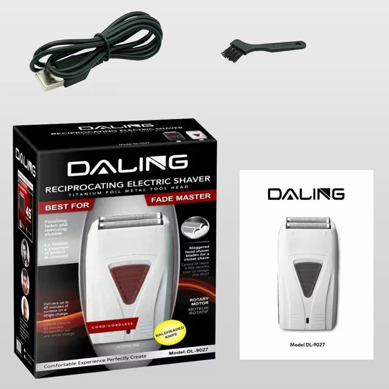 Rasoir électrique rechargeable pour hommes – Rasoir pour le visage, la barbe et la tête chauve
