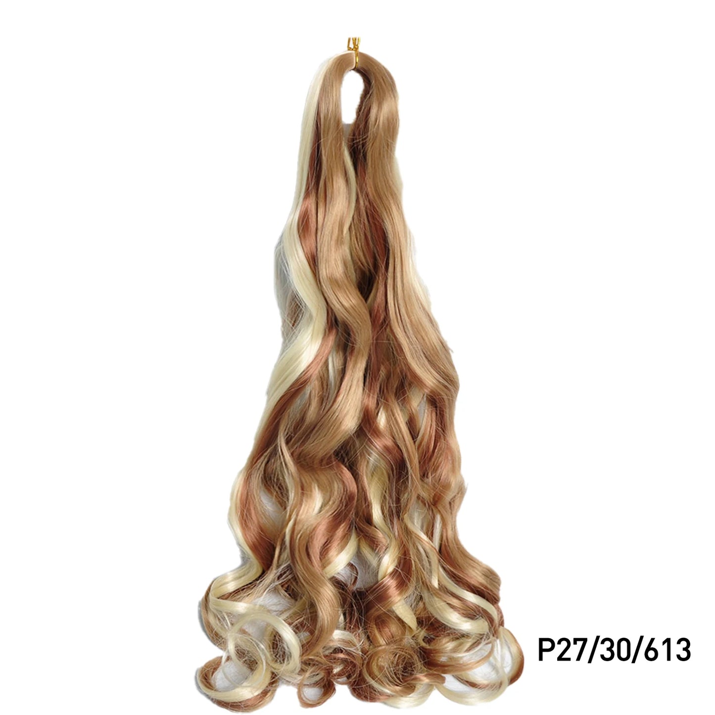 French Curls Braiding Hair 24Inch Synthetic Spiral Curls Braids Hair Extensions For Women Pre Stretched Loose Wave Braiding Hair