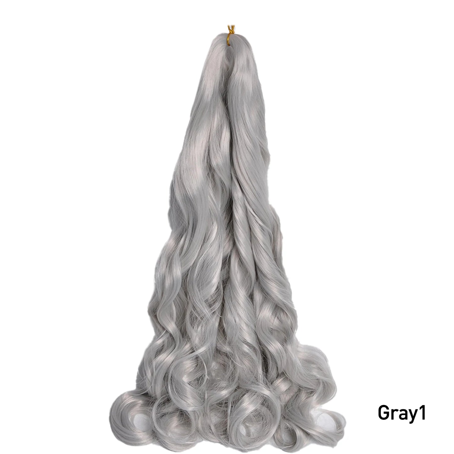 French Curls Braiding Hair 24Inch Synthetic Spiral Curls Braids Hair Extensions For Women Pre Stretched Loose Wave Braiding Hair